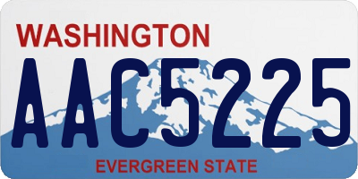 WA license plate AAC5225
