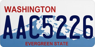 WA license plate AAC5226