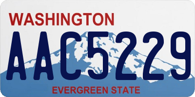 WA license plate AAC5229