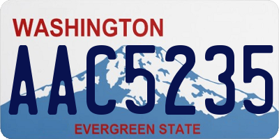 WA license plate AAC5235