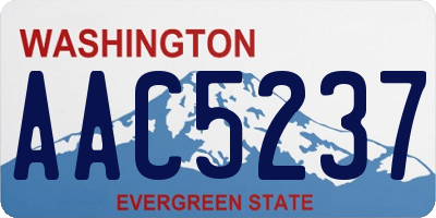 WA license plate AAC5237