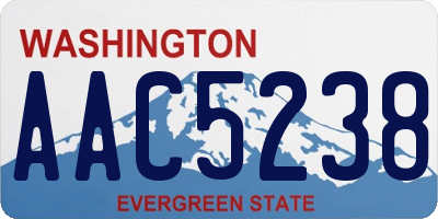 WA license plate AAC5238