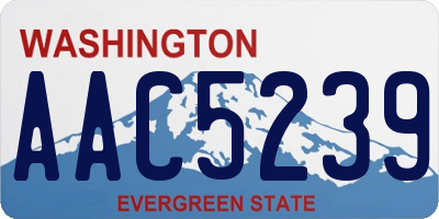 WA license plate AAC5239