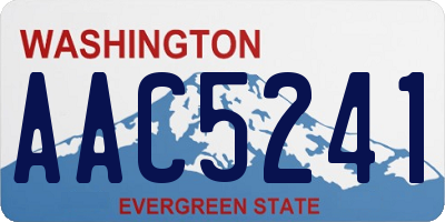 WA license plate AAC5241