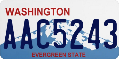 WA license plate AAC5243