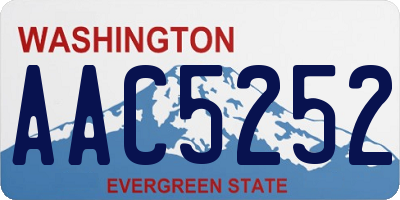 WA license plate AAC5252