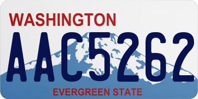 WA license plate AAC5262