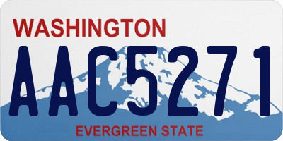 WA license plate AAC5271