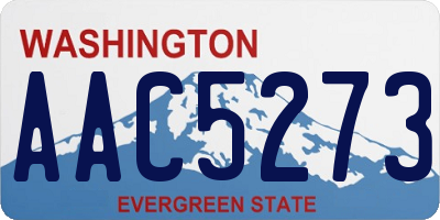 WA license plate AAC5273
