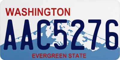 WA license plate AAC5276