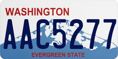 WA license plate AAC5277
