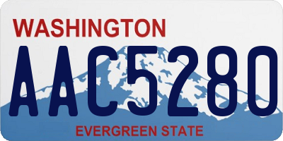 WA license plate AAC5280