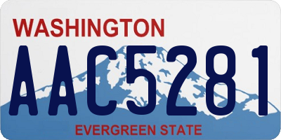 WA license plate AAC5281