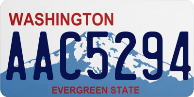 WA license plate AAC5294