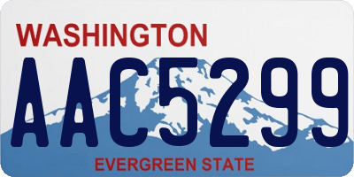 WA license plate AAC5299