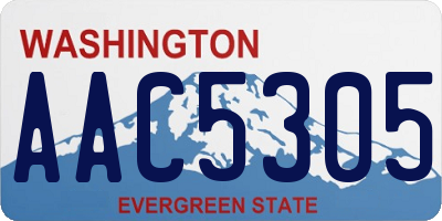 WA license plate AAC5305