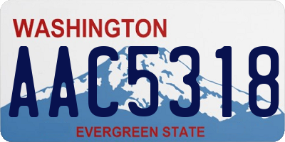 WA license plate AAC5318