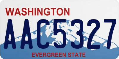 WA license plate AAC5327
