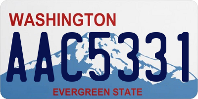 WA license plate AAC5331