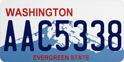 WA license plate AAC5338