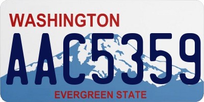 WA license plate AAC5359