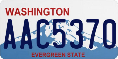 WA license plate AAC5370