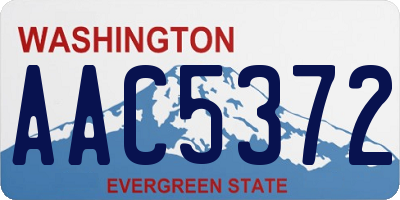 WA license plate AAC5372