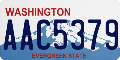 WA license plate AAC5379