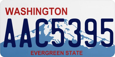 WA license plate AAC5395