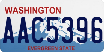 WA license plate AAC5396