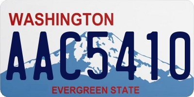 WA license plate AAC5410