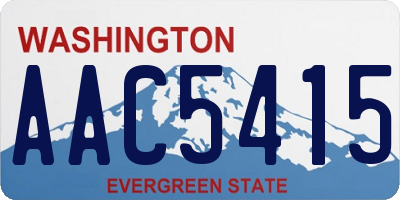 WA license plate AAC5415