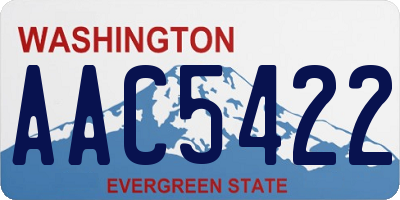 WA license plate AAC5422