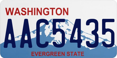 WA license plate AAC5435