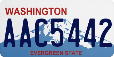 WA license plate AAC5442