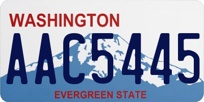 WA license plate AAC5445