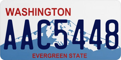 WA license plate AAC5448