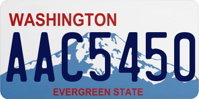 WA license plate AAC5450