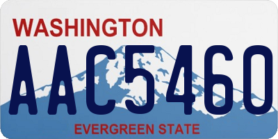 WA license plate AAC5460