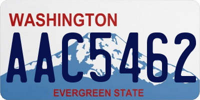 WA license plate AAC5462
