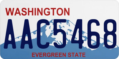 WA license plate AAC5468