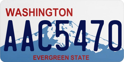WA license plate AAC5470