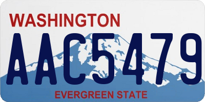 WA license plate AAC5479