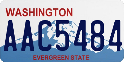 WA license plate AAC5484