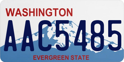 WA license plate AAC5485
