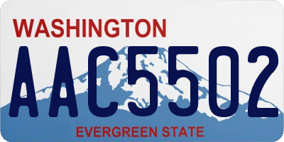 WA license plate AAC5502