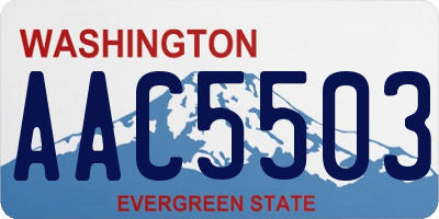 WA license plate AAC5503