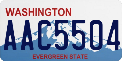 WA license plate AAC5504