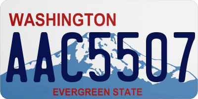 WA license plate AAC5507