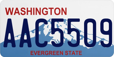WA license plate AAC5509